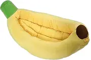 Banana-Shaped Pet Nest Cartoon Nest Pad Small and Medium-Sized Dog Removable and Washable Dog Mat Autumn and Winter Pet Nest，Portable Air-Permeable (Size : Oversize)