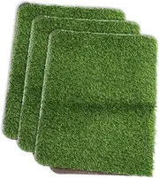 Generic 3Pcs Artificial Grass Door Mat Fake Turf Rug for Outdoor Use Realistic Floor Mat for Home Entryway Garden Decoration and Festival Activities