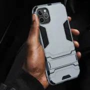 iPhone 12/Mini/Pro/Max Armour Case, Rugged Hybrid Cover with Kickstand for Apple