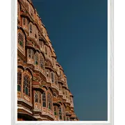 Galrie Hawa Mahal Jaipur - Architectural Marvel Art Photography Print, White Frame, A3 30 x 42cm (12 x 16inch)