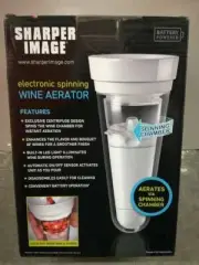 Sharper Image Electric Spinning Wine Aerator Chamber Battery Powered Sealed NIP