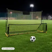 Soccer Rebound Net Yellow&Black Rebounder Football Game Practice Training Goal