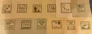 Full Set Of 12 “Virtue Sheep” By Little House Needleworks Cross Stitch Finished