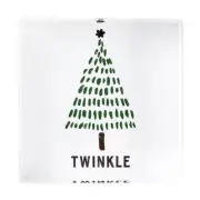 Acrylic 2" Square Lucite Block Twinkle, Small Holiday Decor Designs Pack of 4