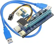 TEHAUX Pcie Riser Card to Adapter with Power Supply Cable for Stable Graphics Card Connection Long USB Extension Cable Durable and Reliable for Use