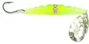 Mack's Lure Wedding Ring Hammered Nickel Flo Chartreuse #8
