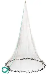 6PM Old Salt Mono Cast Net, 6-Feet, 3/8-Inch Mesh, 1-Pound Lead per Ft, Boxed