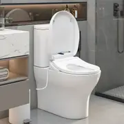 Advwin Electric Bidet Toilet Seat U-shaped Smart Toilet Seat Wireless Remote Control Heated Seat, Warm Water Wash, Air Dryer, Soft-Close Lid, Night Light