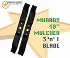 2 X RIDE-ON MOWER BLADES TO SUIT SELECTED MURRAY 40" MULCHING