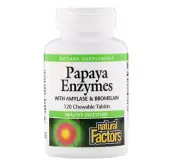 Papaya Enzymes with Amylase & Bromelain, 120 Chewable Tablets