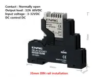 Small 3-32VDC solid state relay rail type GK12D6132 DC control DC 12A 60VDC