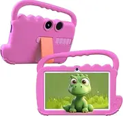 Kids Tablet 7 inch, Android 12 Tablet for Kids, 4GB RAM 32GB ROM Toddler Tablet, Quad-core Processor, 1024*600 IPS Screen, Parental Control, Dual Camera Shockproof Case for Educational Games for Girls
