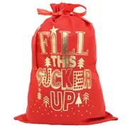 Christmas Large Hessian Sack Burlap Fill Sucker Up Stocking Gift Bag Drawstring