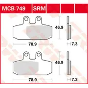 TRW Lucas Brake lining MCB749