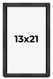 13x21 Shadow Box Frame Grey Charcoal Black | 0.875 Inches Deep | Solid Wood Shad