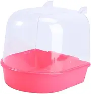 Garneck Caged Covered Bath Cage for Small Birds Bath for Canaries Budgies and Parrots Red for Indoor and Outdoor Use