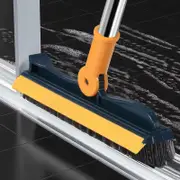 Flye 2 In 1 Scalable Cleaning Floor Scrub Brush Floor Brush With Handle Grout Brush Scrape V-Shape Stiff Bristle Cleaning Brush With Squeegee 24037...