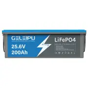 [EU Direct] GELEIPU 24V 25.6V 200Ah LiFePO4 Battery, 5120Wh Rechargeable Lithium Battery Built-in 100A BMS, Perfect for