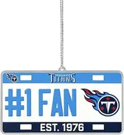 FOCO Tennessee Titans #1 Fan Metal License Plate Holiday Ornament