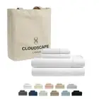 100% Egyptian Cotton Sheets Queen Size Bed Set, 4 Pieces Luxury Bedding Sheet...