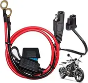 Battery-Tender Plug 4Pcs Battery Chargers Cable Safe Multi-Functional Quick Connect Cable Extension Cord with Fuse for Car, Motorcycle, Solar Panel, Cables