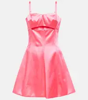 [Patou] Patou A-line cotton-blend minidress AU 14 pink