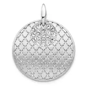 Sterling Silver Brushed Preciosa Crystal Pendant