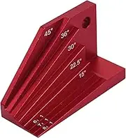 Woodpeckers Bevel Block - Woodpeckers Angle Measuring Protractor | Red Aluminum Alloy Bevel Gauge Protractor for Construction Sites, Homes, Studios