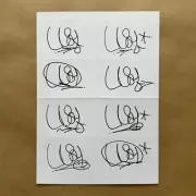 LushSux Signed Original 8 Unique Sticker Sheet Label Graffiti Art Handstyle Rare