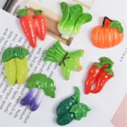 Lot of (x10) Multi Kinds Flatback Resin Vegetables Cabochons Craft Decor 2-3cm