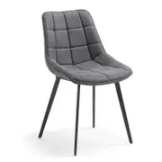 Grey synthetic leather Adam chair