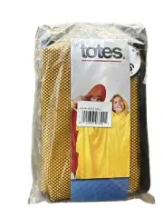 TOTES Yellow Adult Rain Poncho 100% EVA One Size Waterproof with Mesh Bag NEW!