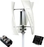 12V,10000W Gearless Permanent Magnet Generator with Controller, 12V/24V/48V/220V 3 Blades Vertical Axis Wind Turbine Kits with Charge Controller