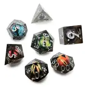 Eyeball Dice Moving Liquid Core Multicolor Demon D&D Dungeons Dragons DnD