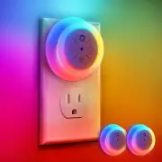 Dawnrise Night Lights Plug Into Wall,Dusk to Dawn Sensor,2 White