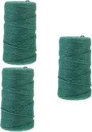 COHEALI 3 Rolls Wrap Twine Outdoor Decor Jute Rope Twine Heavy Duty Outdoor Jute Cord Twine for Crafts Jute Twine Jute Braided Rope Hessian Rope Twine Burlap Rope Numb