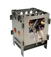 Hobngmuc Wood Burning Camping Stove | Lightweight Wood Stove - Outdoor Cooking Tool, Compact Burner For Hiking Backpacking Picnic Travel Barbecue
