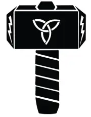 DIY superhero, Thor hammer 10 MIL Mylar Reuse Stencil trace/drawing Size 8x10