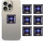 6 Pcs Phone Protection Stickers Neutralizers for Smart Phones/Laptops/Tablets/Computer/WiFi/Priner/TV Electronic Devices Blockers Black (Square)