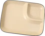 UTHCLO Ceramic Sauce Grid Dumpling Plate Dipping Bowl Salad Plate for Desserts Appetizers