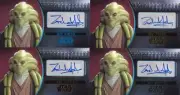 Attack of the Clones Widevision 3D Auto Zac Jensen as Kit Fisto Gold 01/10 PLUS