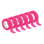 6Rolls 0.6inch x 16.5feet Neon Gaffers Cloth Tape Glow in the Dark Tape Rose Red