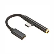 2Pcs 2 In 1 3.5mm Audio Jack Type C Fast Charging Cable Adapter For Huawei P30 Mate 30 Xiaomi 9 Pro S10+ Note10