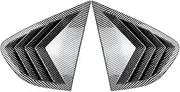 Compatible For BMW X4 F26 2014-2018 Glossy Black Triangle Louver Shark Gill Shaped Rear Window Decorative Window Vent 2017 2016 2015(Carbon black)
