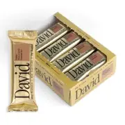 David, Protein Bar, Salted Peanut Butter, Pack of 12 Bars