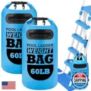 Hahood 2 Packs Pool Ladder Weights 30L Pool Step Weights with Pool Ladder Mat