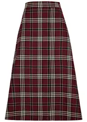 Emilia Wickstead Tora Tartan Wool-blend Midi Skirt - Brown - 8 (UK8 / S) 8 (UK8 / S)