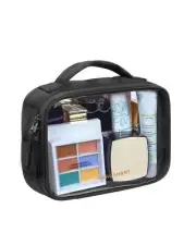 BAGSMART Clear TSA-Approved Toiletry Bag, Large Opening Quart Sized Makeup Ba...
