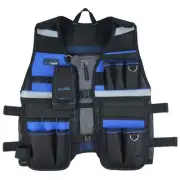 Tool Vest for Men Reflective Safety Tool Vest with Adjustable Straps, Removab...