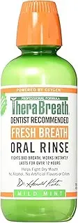 (Mild Mint, Pack of 1) - TheraBreath Dentist Recommended Fresh Breath Oral Rinse - Mild Mint Flavour, 470ml (Pack of 1)